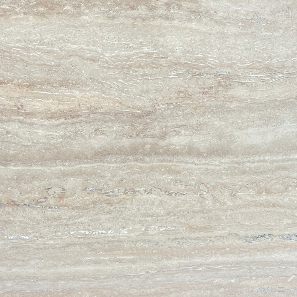 Epoxy filled classic light travertine vein cut. Supplied by Atlas Tile & Stone